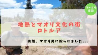 【ロトルア】地熱とマオリ文化の街｜突然、”Black Power”と言うギャングのメンバーに殴られました…